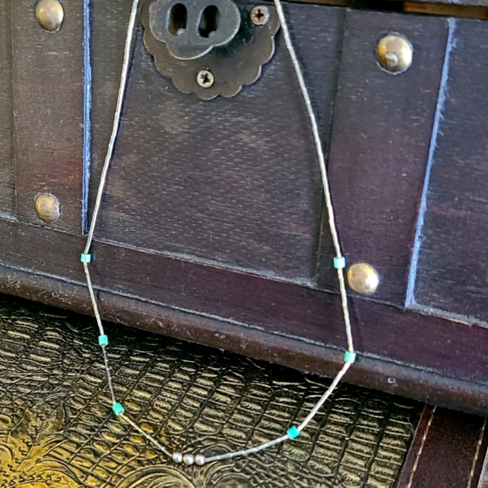 Sterling silver and turquoise necklace